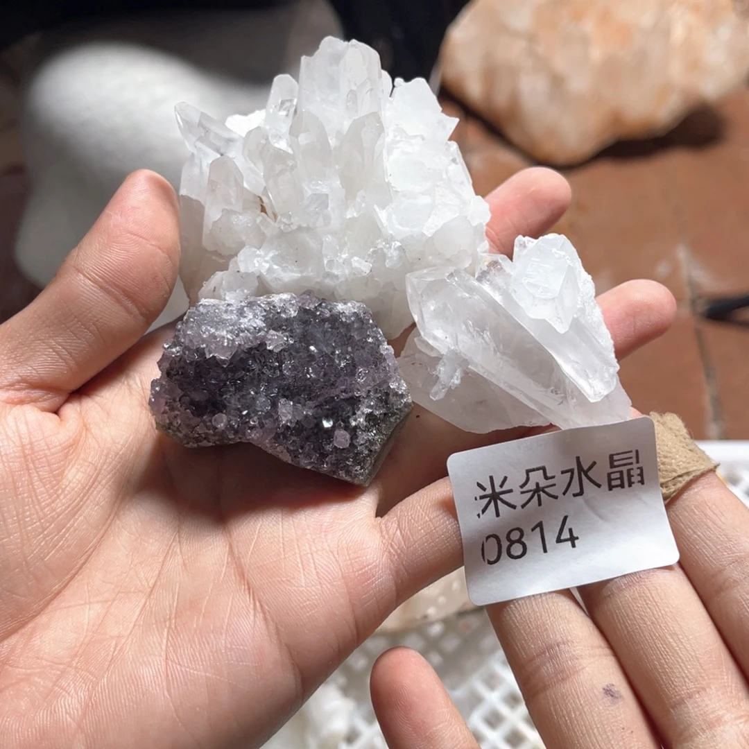 富***竹未镶嵌珠宝半成品水晶水晶
