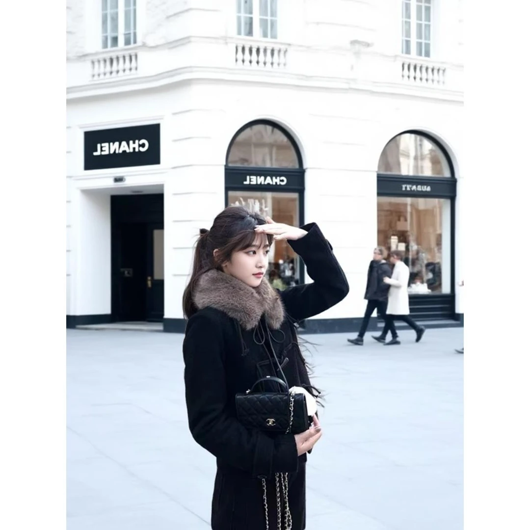 小君君【12/08】芬兰雪夜/独家系列混纺毛领外套