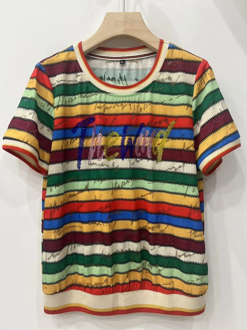 夏季凉爽丝减龄圆领上衣