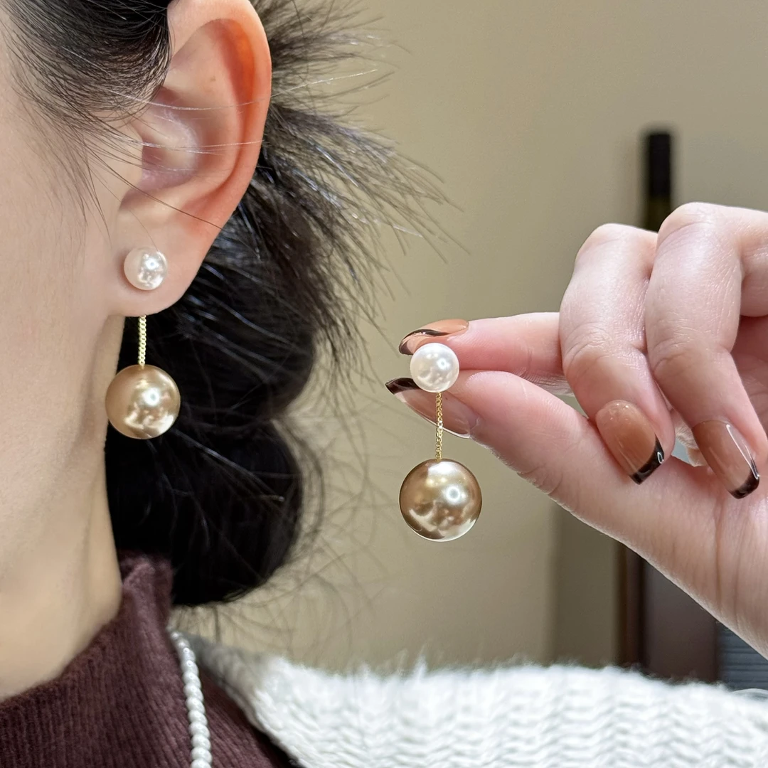 韩芸汐耳饰 一款两戴珠珠流苏耳环高级感百搭气质经典耳饰A-28