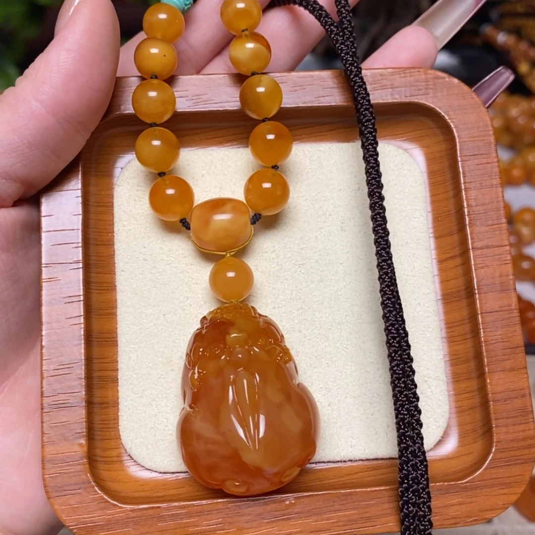 【闪购商品】蜜蜡颈饰未镶嵌项链