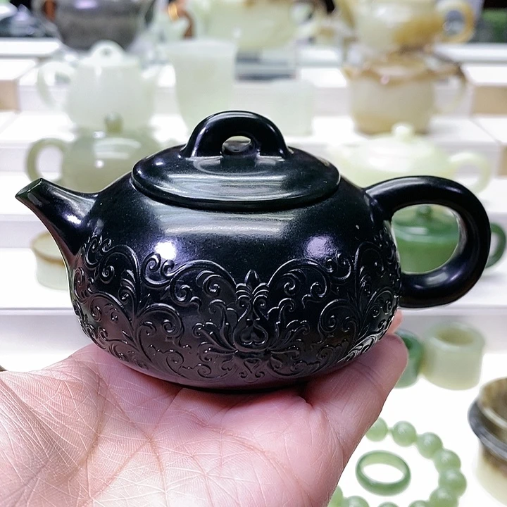 未镶嵌和田玉挂件茶壶180m l