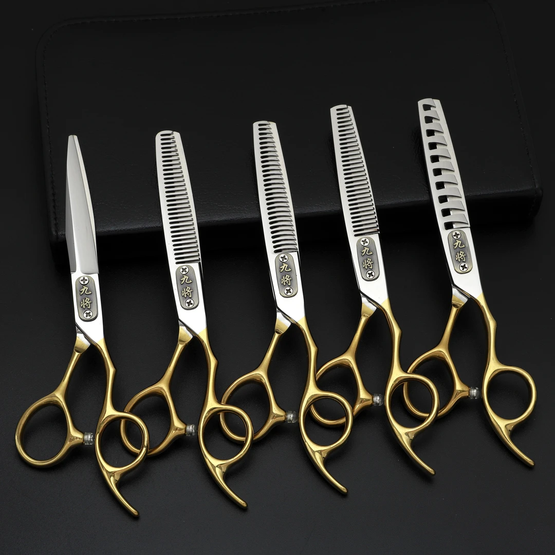 九爷定制美发剪刀发型师打薄剪碎发刘海无痕牙剪平剪理发剪