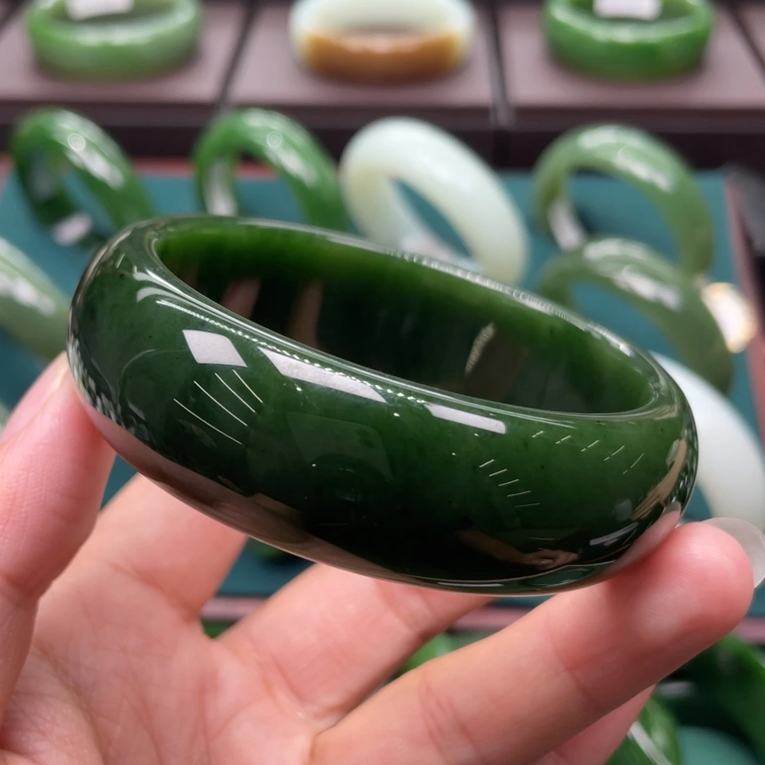 和田玉（碧玉）未镶嵌手镯6162