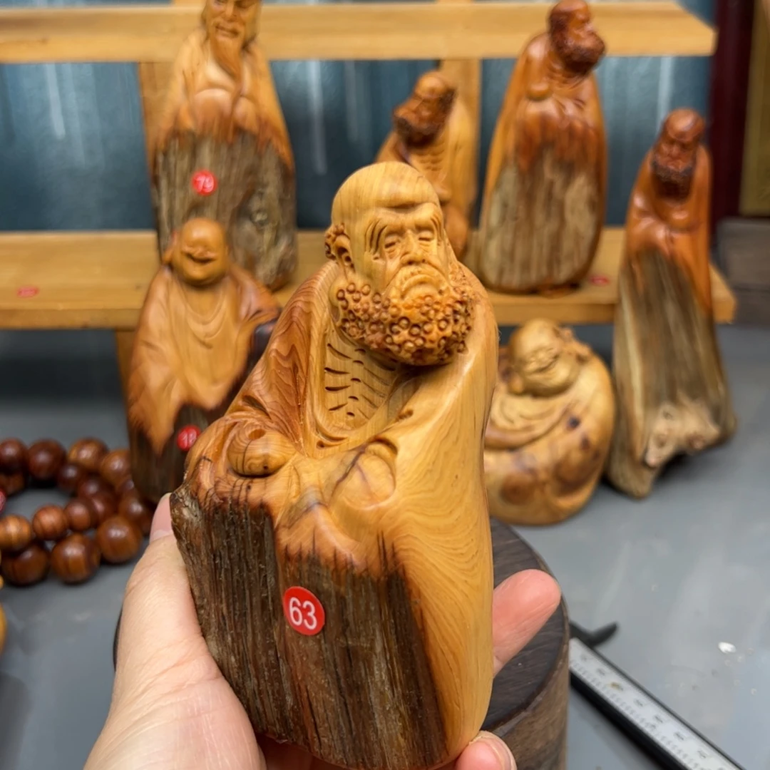 波***）木崖柏木摆件手把件，