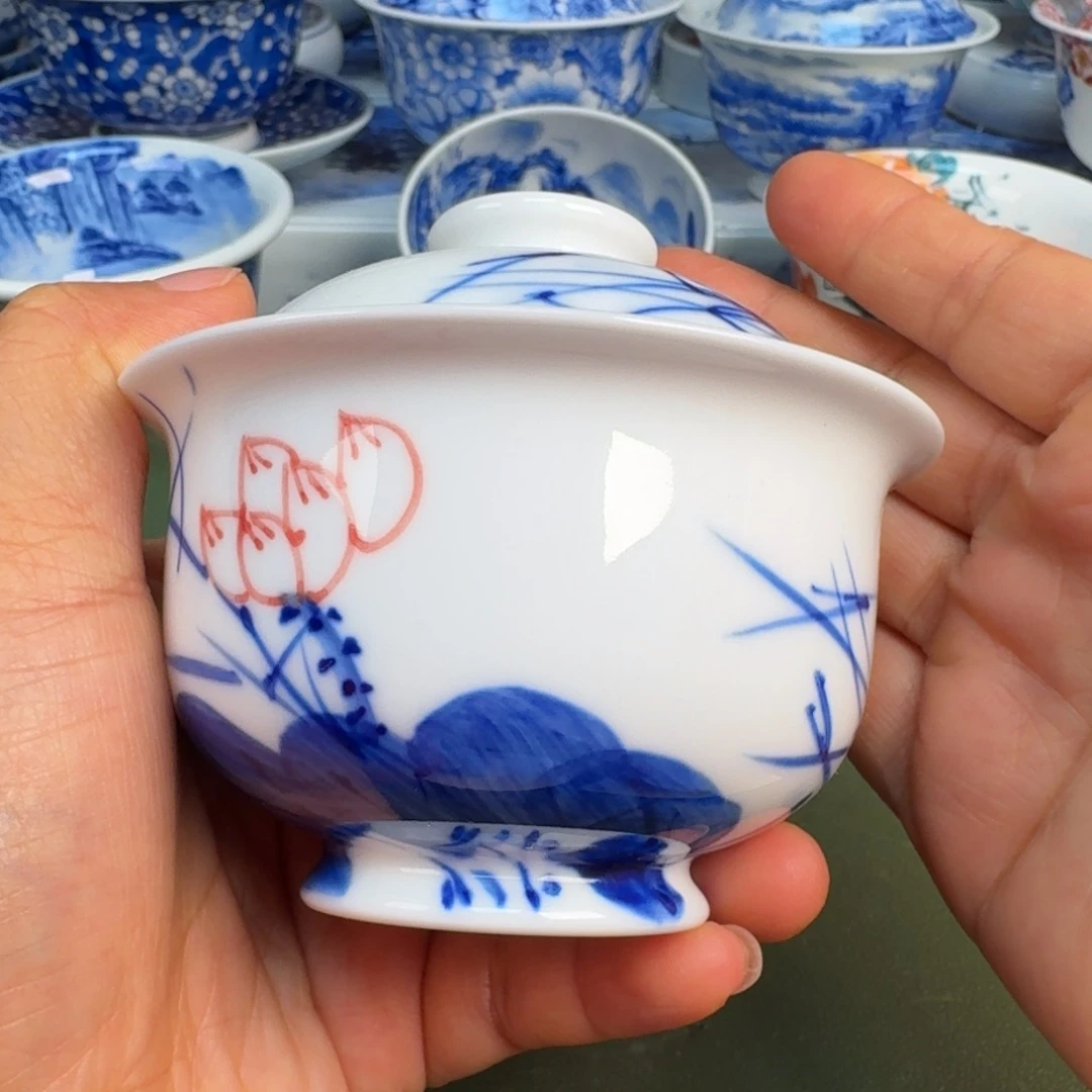 瓷景德镇纯手绘茶具圆圆293