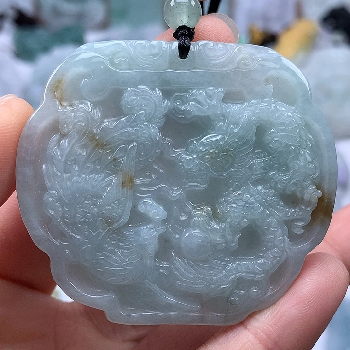 翡翠未镶嵌颈饰龙凤呈祥福利