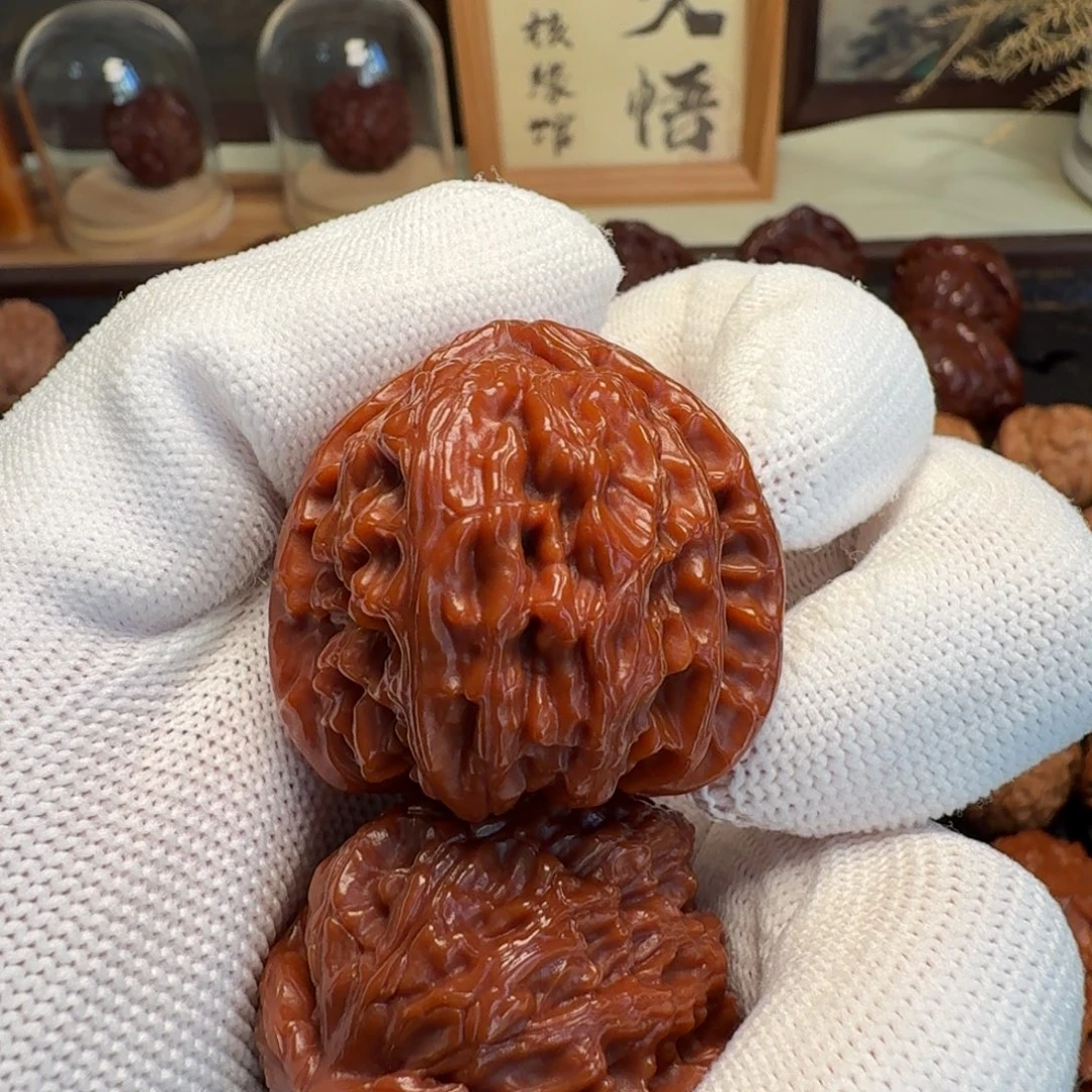 吊坠文玩核桃36全品白狮子