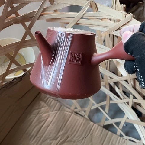 微瑕，明火，烧水壶550毫升有字红泥