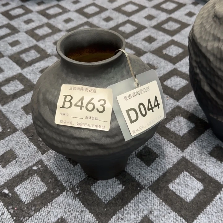 多****瓷片景德镇高温花器编码463高28口8默认无孔