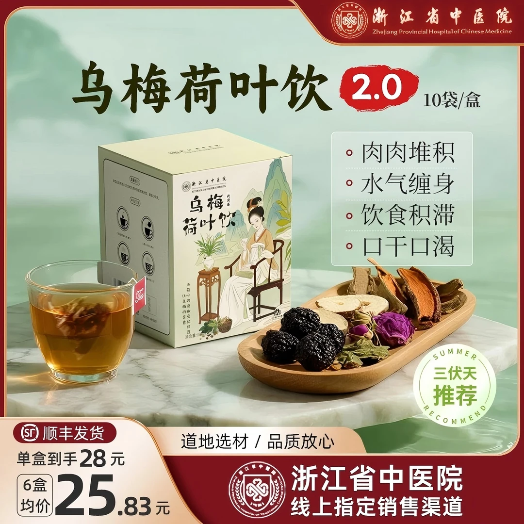 【浙江省中医院】乌梅汤2.0升级版酸梅汤玫瑰荷叶饮茶包养生茶正品