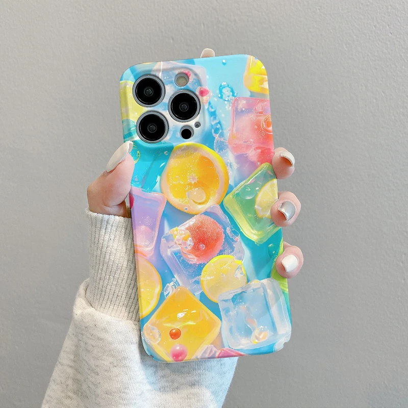 菲林全包彩色冰块适用苹果16手机壳iphone15华为oppo小米vivo防43