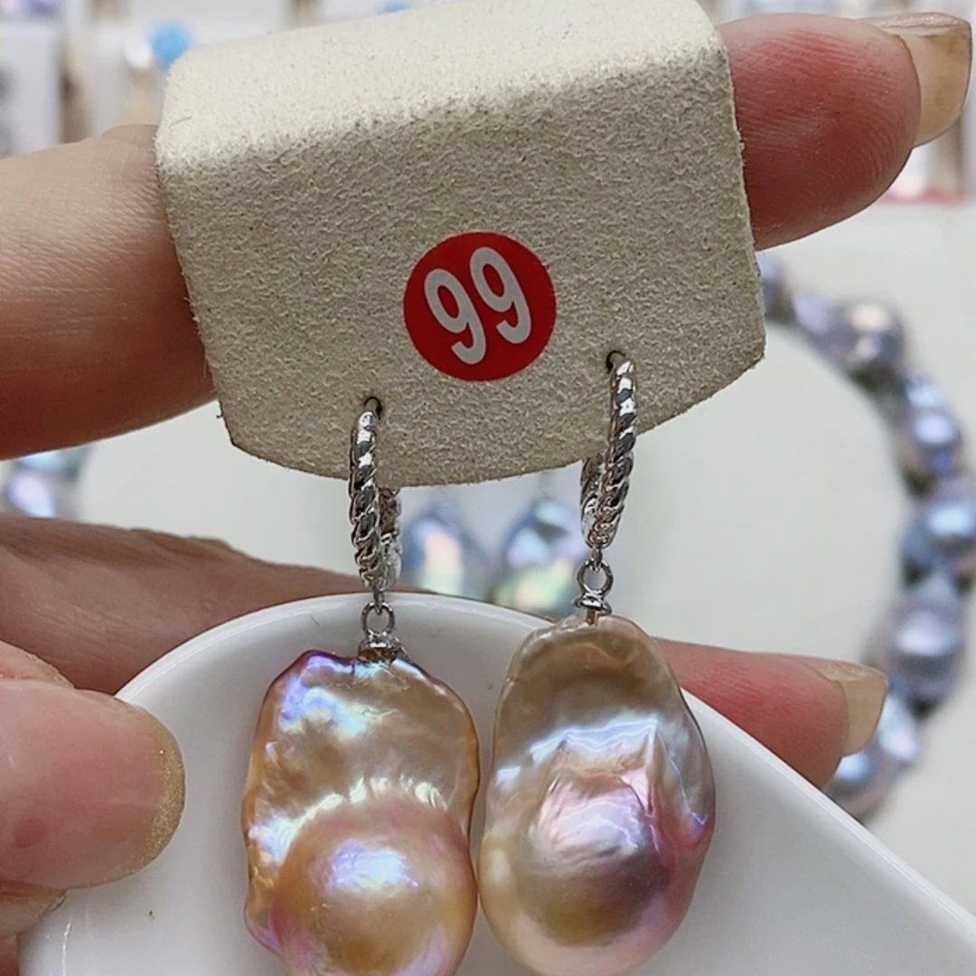 【闪购商品】淡水珍珠耳饰银S925镶嵌