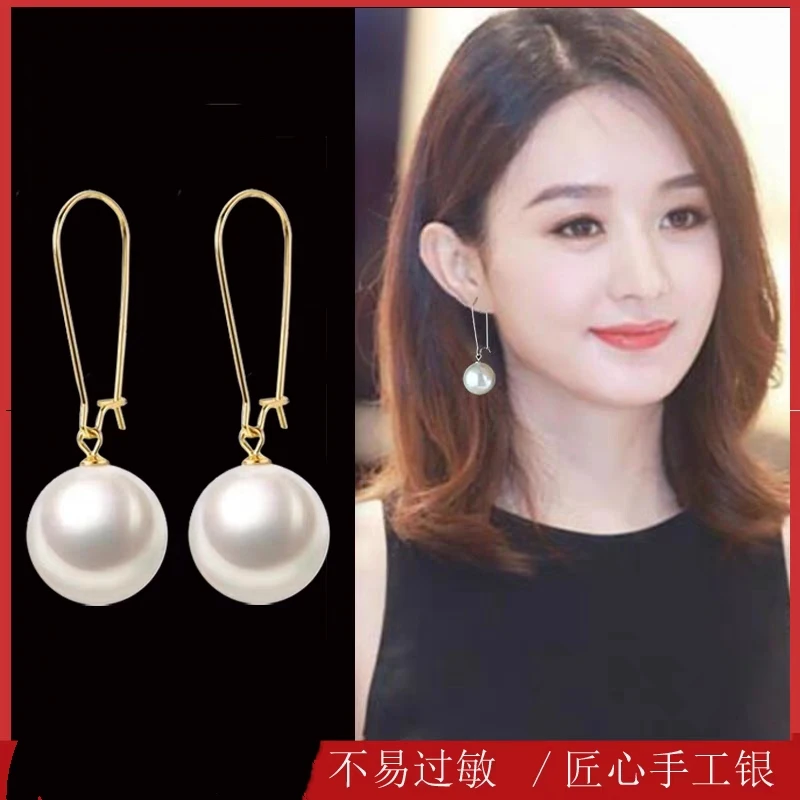 铜合金亚克力吊坠 925银针欧美炫彩耳环耳环百搭简约长款小众复古