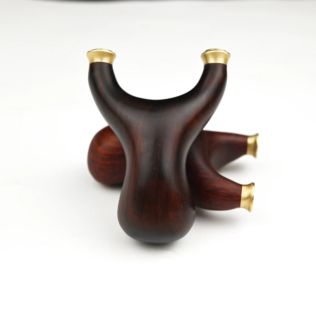 高密紫檀块压70小胖打磨款实木弹弓一把