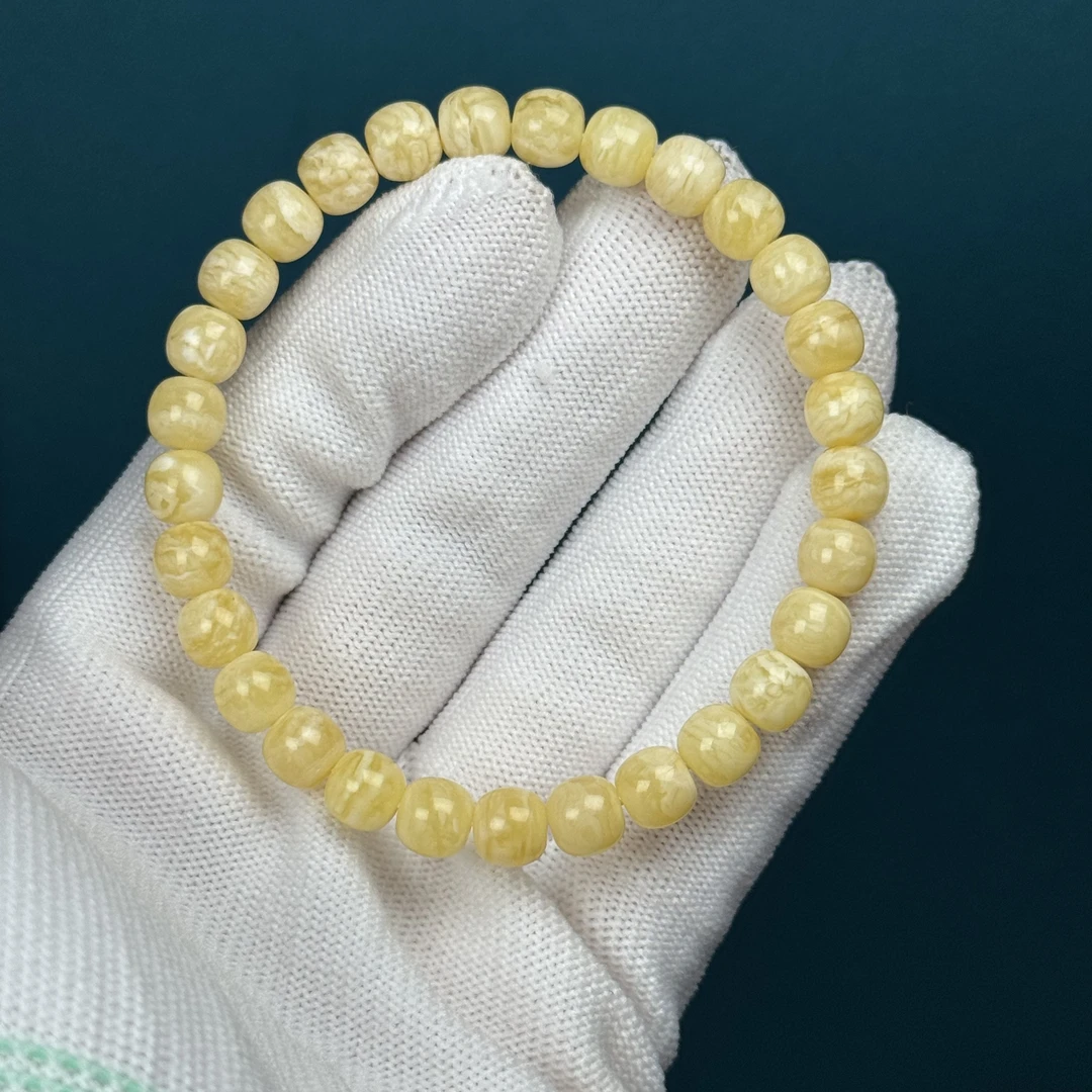 G2535天然原矿蜜蜡 老型单圈7*6mm实物拍摄一物一图