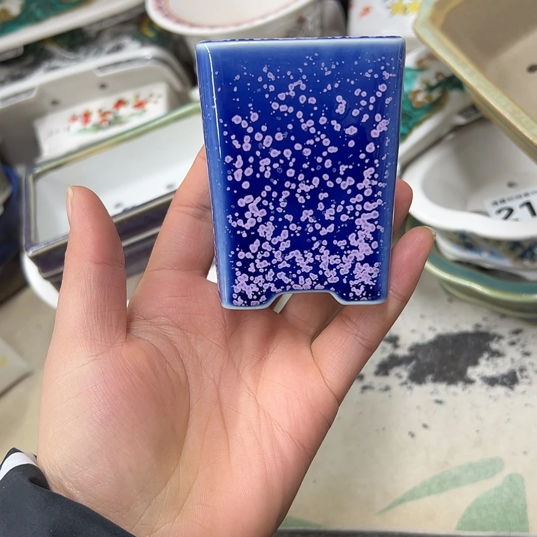 紫砂花盆721号瑕疵6/7cm窑变