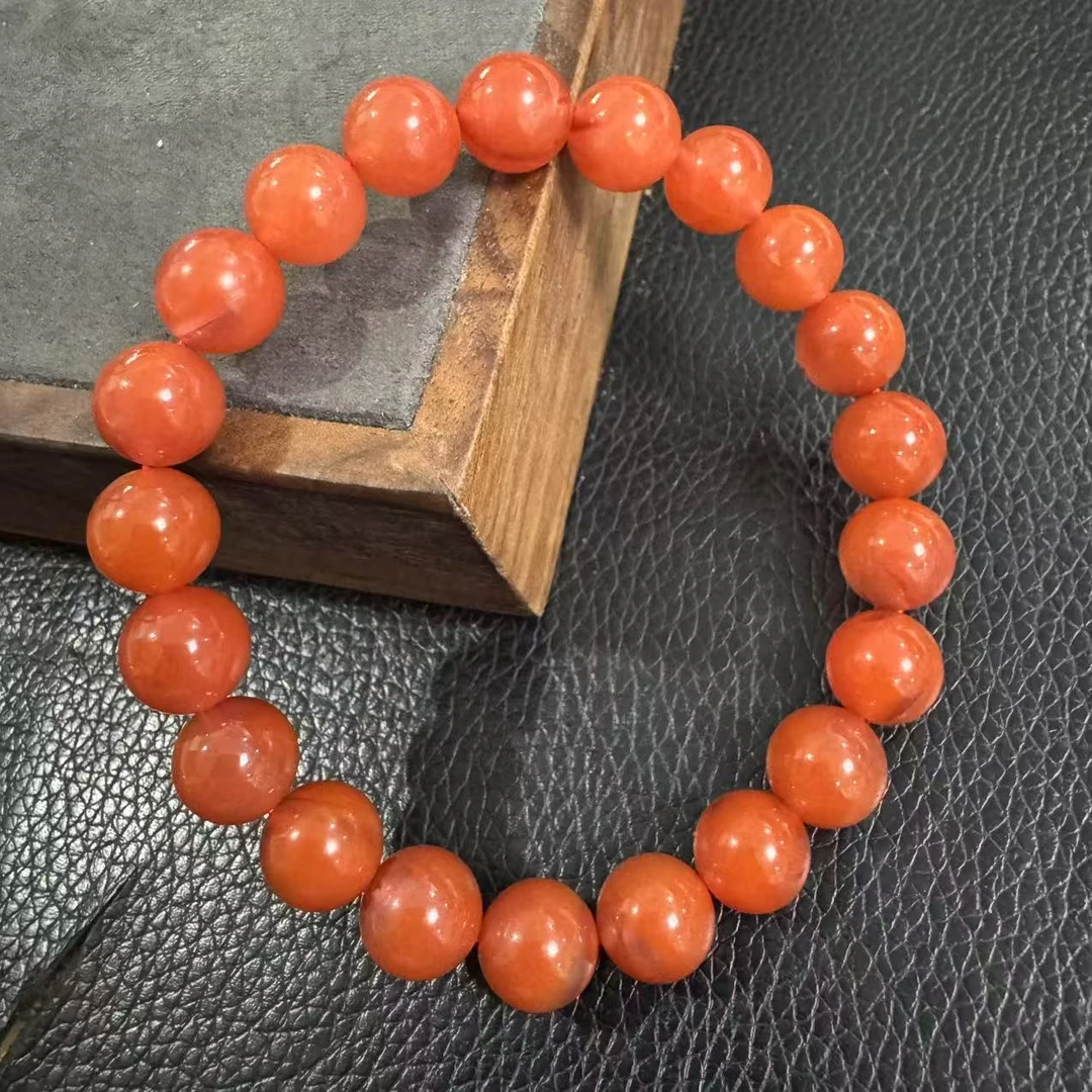 精美南红玛瑙圆珠手串一条 4a