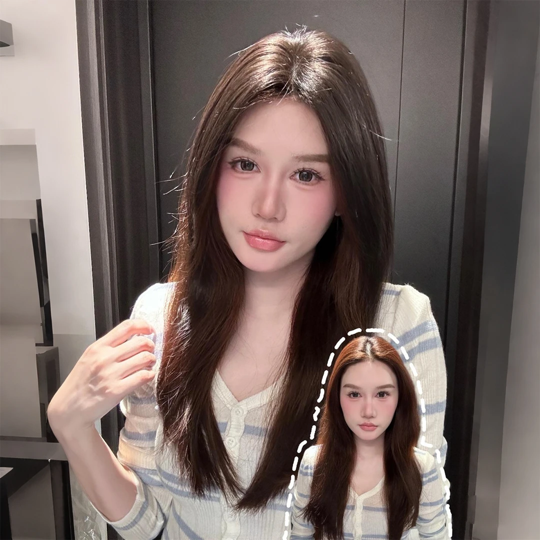 《前额超隐形》尚蔻假发女轻薄无痕蕾丝头顶假发片刘海补发片