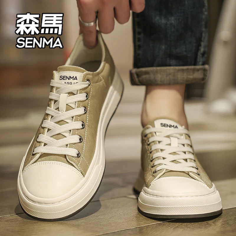SENMA/森马帆布男鞋透气软底轻便休闲布鞋男款2025新款青少年板鞋