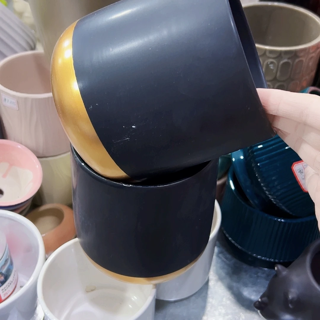 外贸尾单陶瓷花盆凑单10米包邮