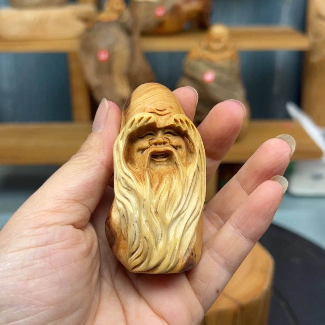 木崖柏木摆件手把件