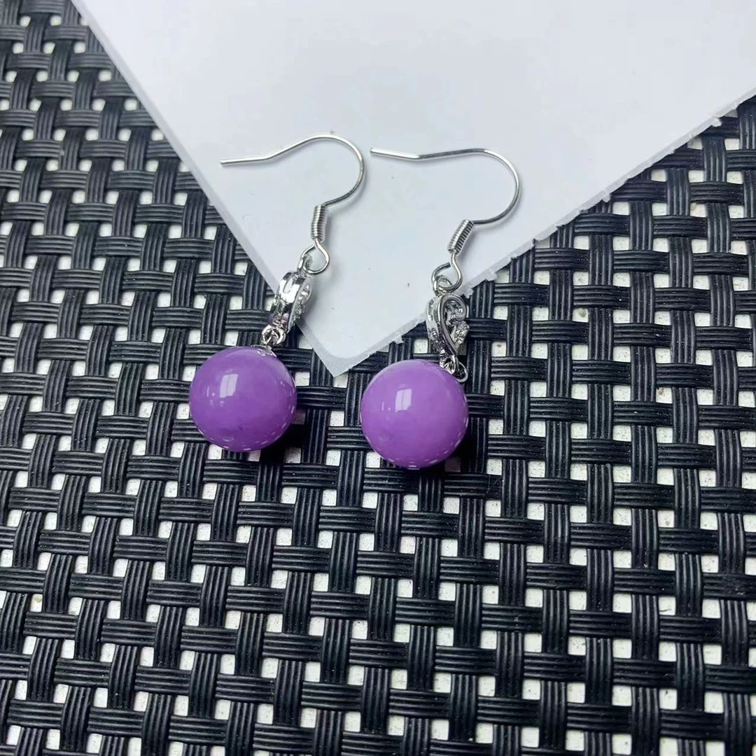 [聚小石]A1445紫非耳钩