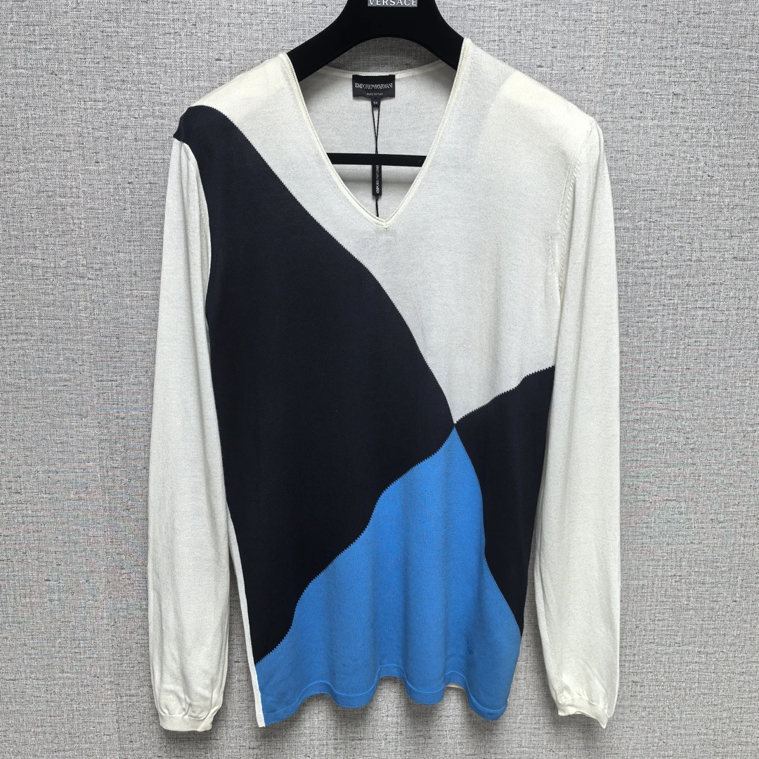 全新未使用 GIORGIO ARMANI/阿玛尼 EA/男士上衣长袖拼色款/A4000