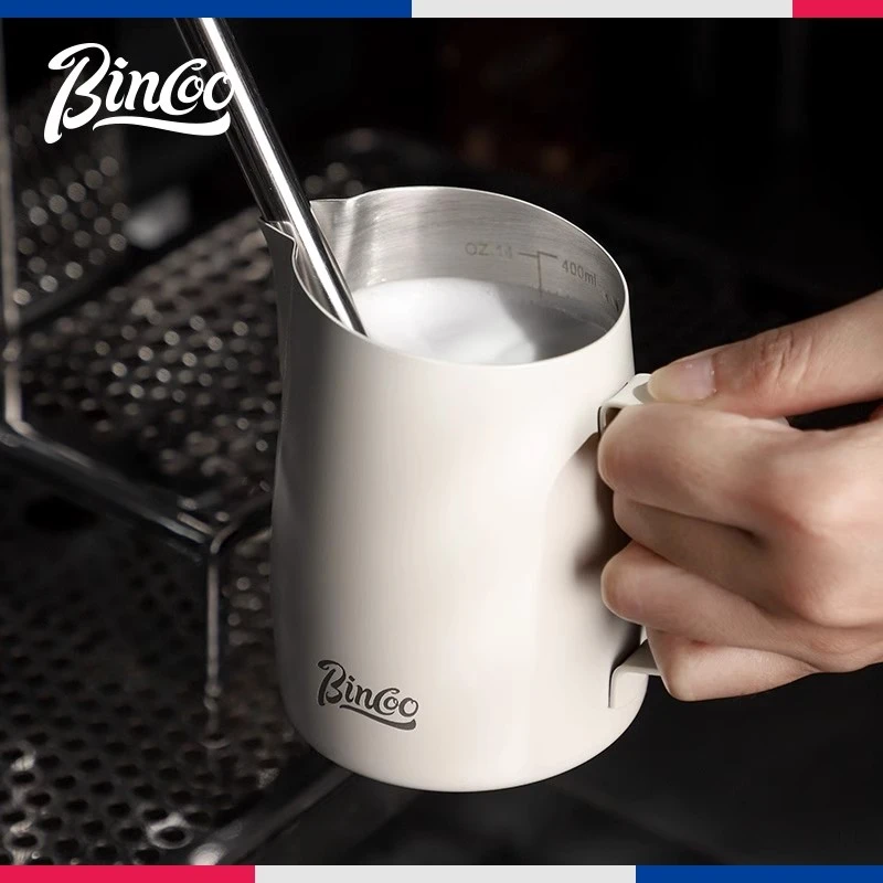 bincoo拉花缸意式不锈钢奶泡杯子尖嘴打奶缸拉花壶专业咖啡拉花杯