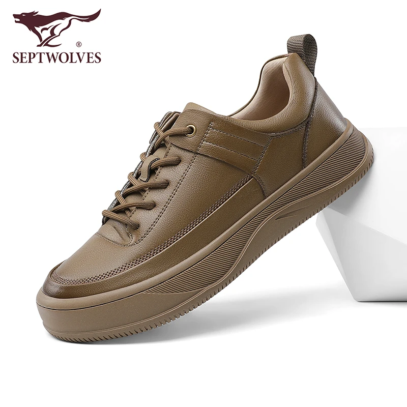 七匹狼男士板鞋秋季新款透气宽松轻便鞋子百搭防滑耐磨工装休闲鞋
