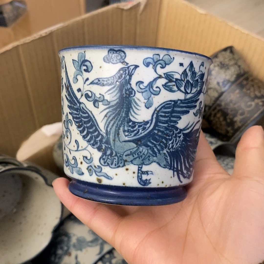 陶手工手绘青花高温陶瓷