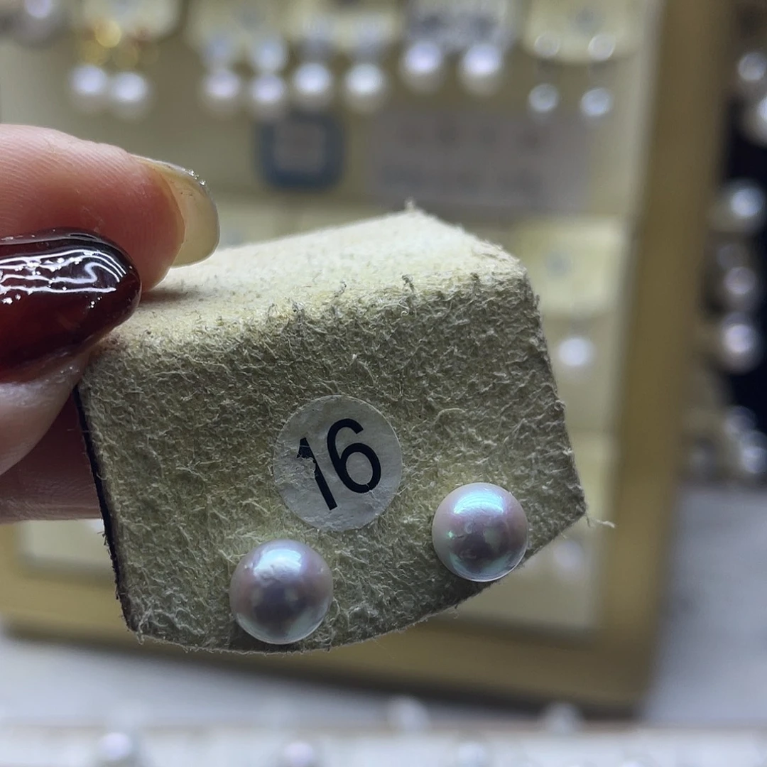 银S925镶嵌海水珍珠耳饰