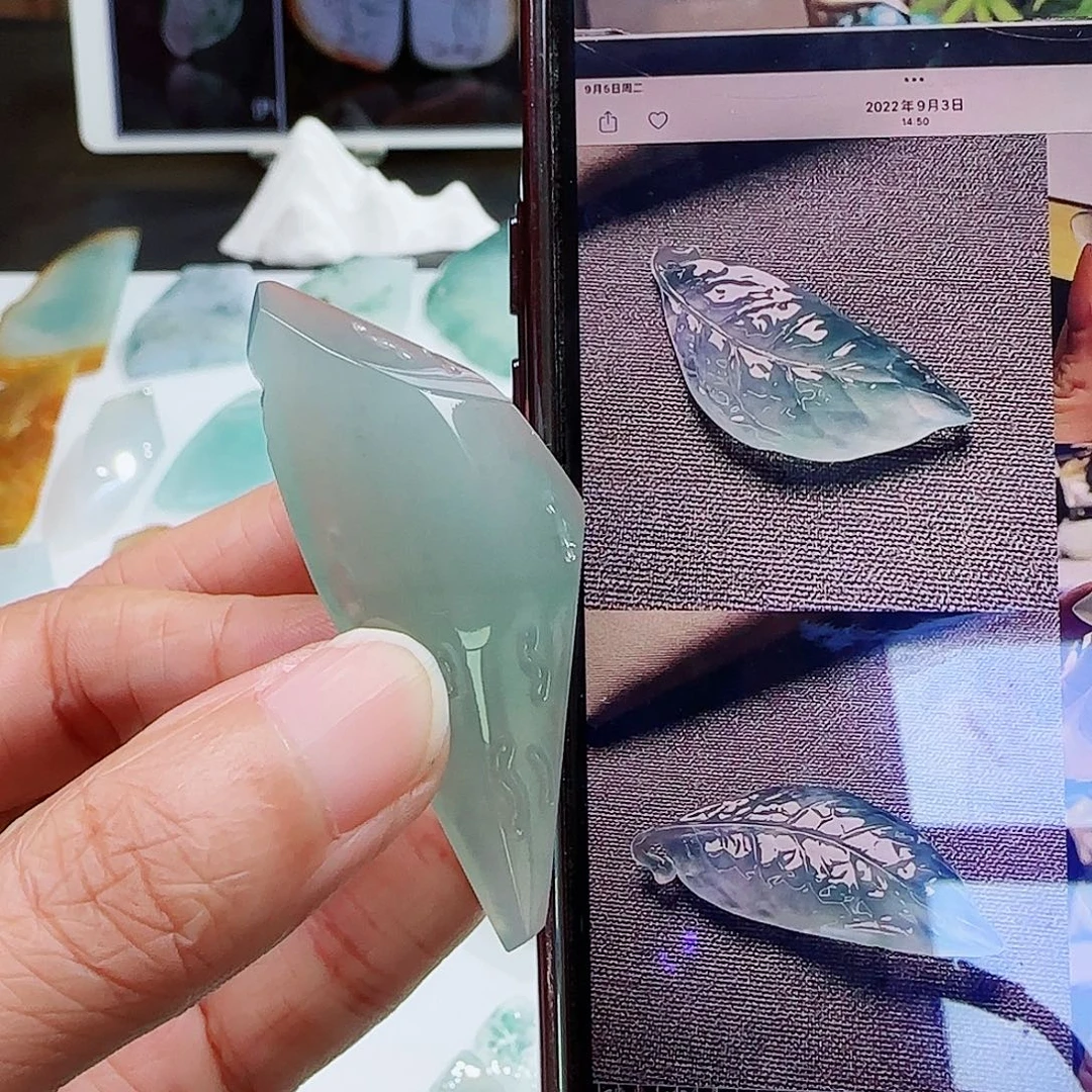 定制翡翠未镶嵌缅甸翡翠挂件
