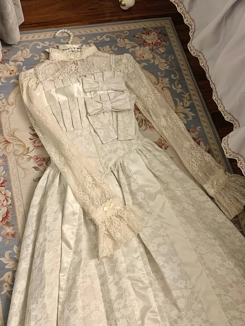 BUNNY魔法森林 原创设计【西西里】百搭洛丽塔蕾丝蝴蝶结衬衣 内搭