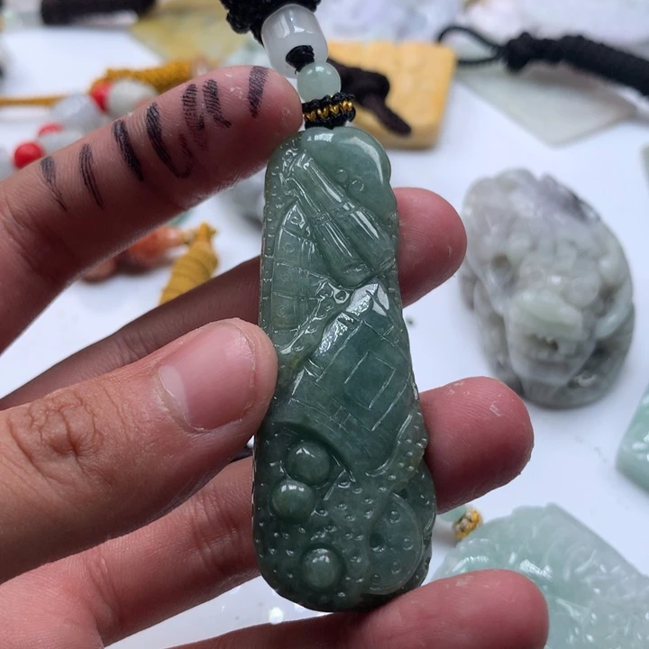 颈饰未镶嵌翡翠保真天然a货翡翠