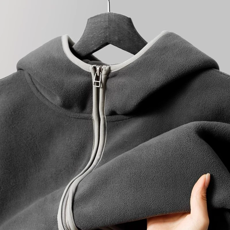 2025新款无惧寒冷！330g加厚摇粒绒卫衣男女秋冬加绒连帽开衫外套
