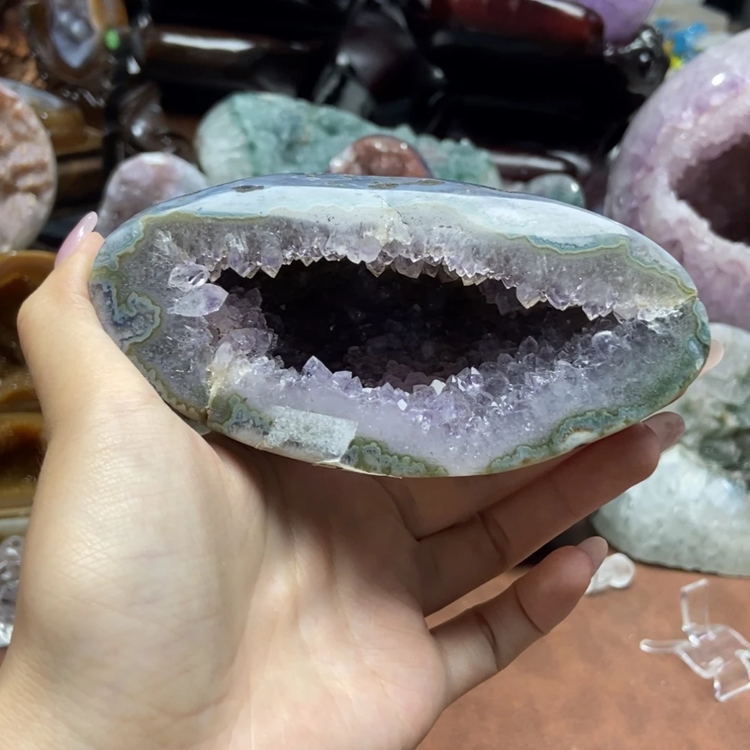 紫晶摆件未镶嵌水晶