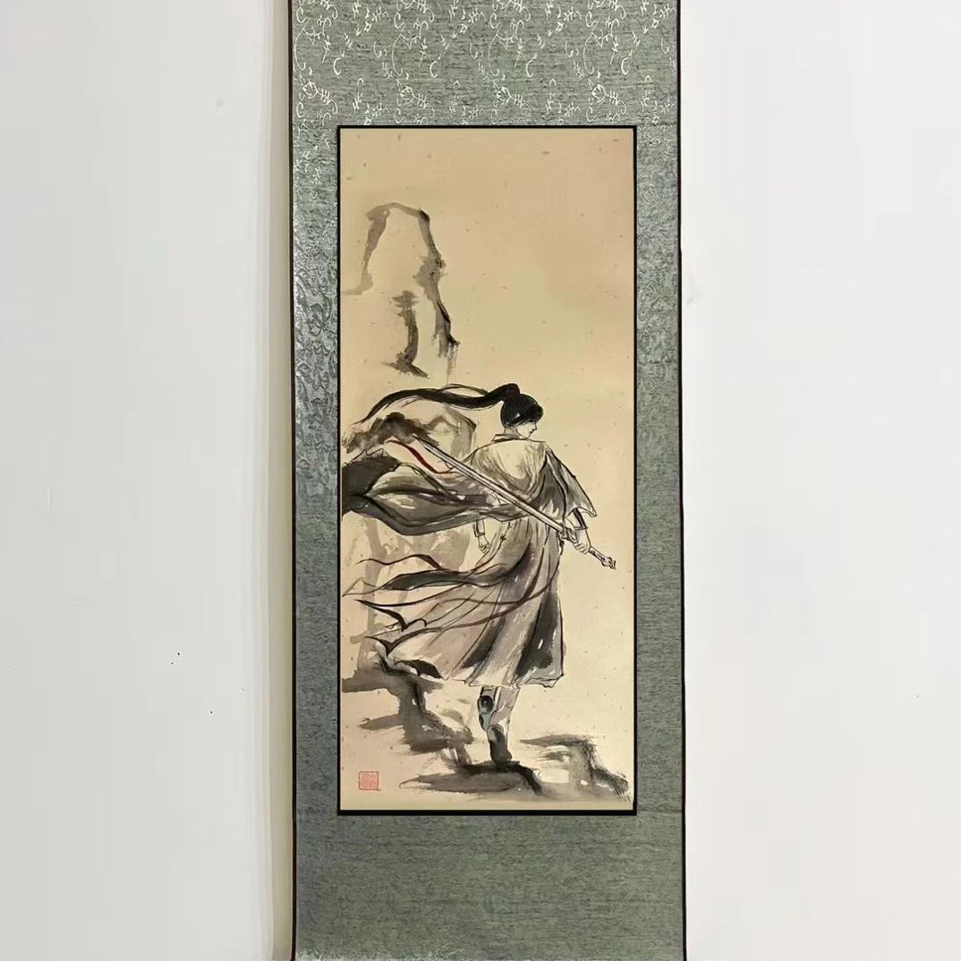 手绘工艺画定制水墨画风莲花楼李相夷李莲花成毅40×125cm