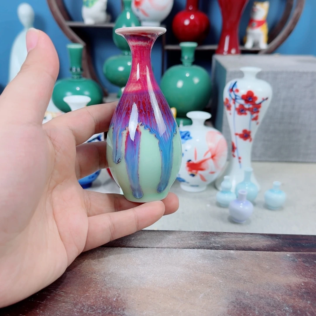 陶瓷手工小花器摆件