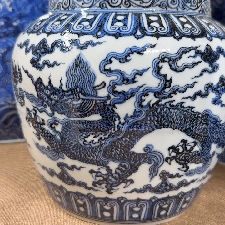 秋***月摆件宇泽堂双龙大缸缸