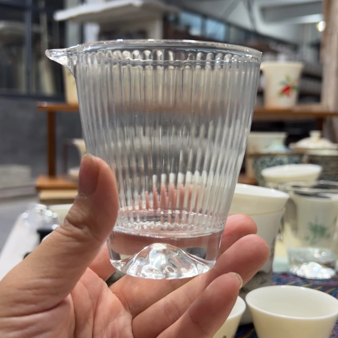 柒*竖纹玻璃茶海玻璃