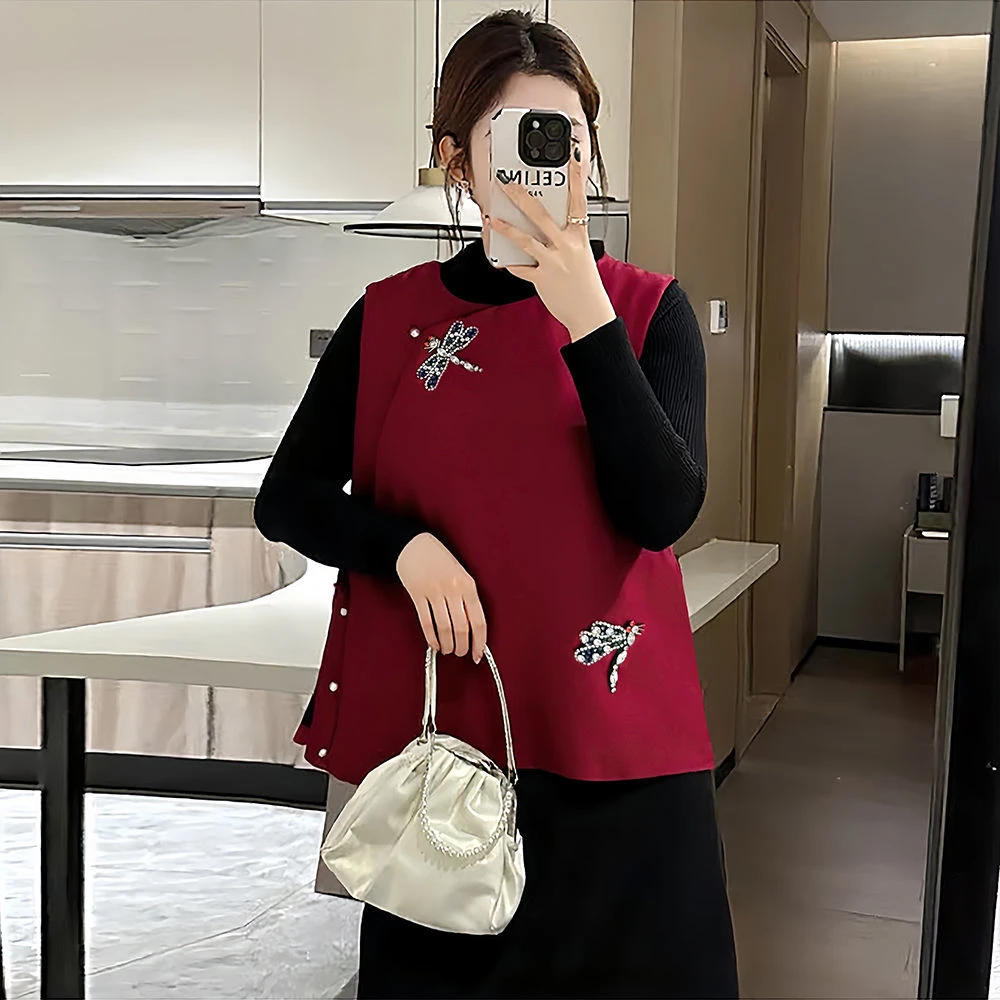 国风新中式马甲背心女外穿春秋新款2025爆款马夹流行洋气上衣外套