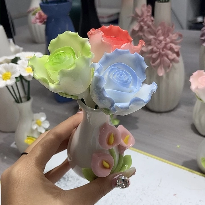 陶瓷纯手工捏花设计