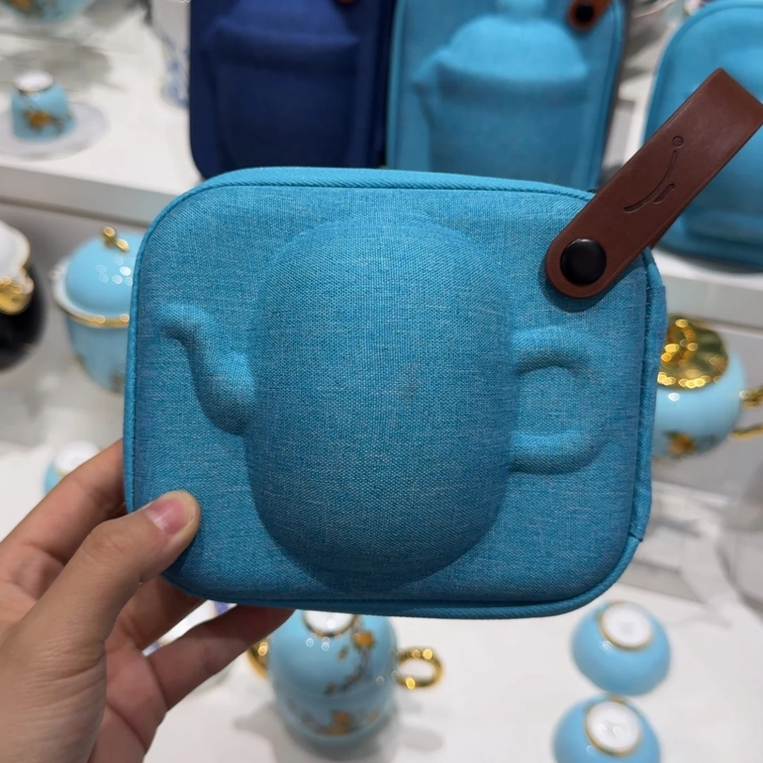 Z***M玻璃福利西湖蓝4头茶具旅行