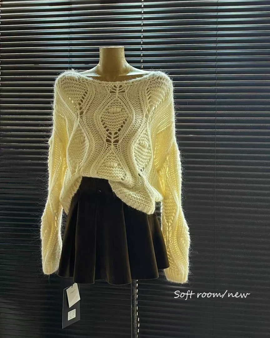 【YM高货】NN591-2025年春季新款时尚重工长袖针织百搭减龄慵懒