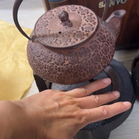蜜安罐瓷香炉锡茶则