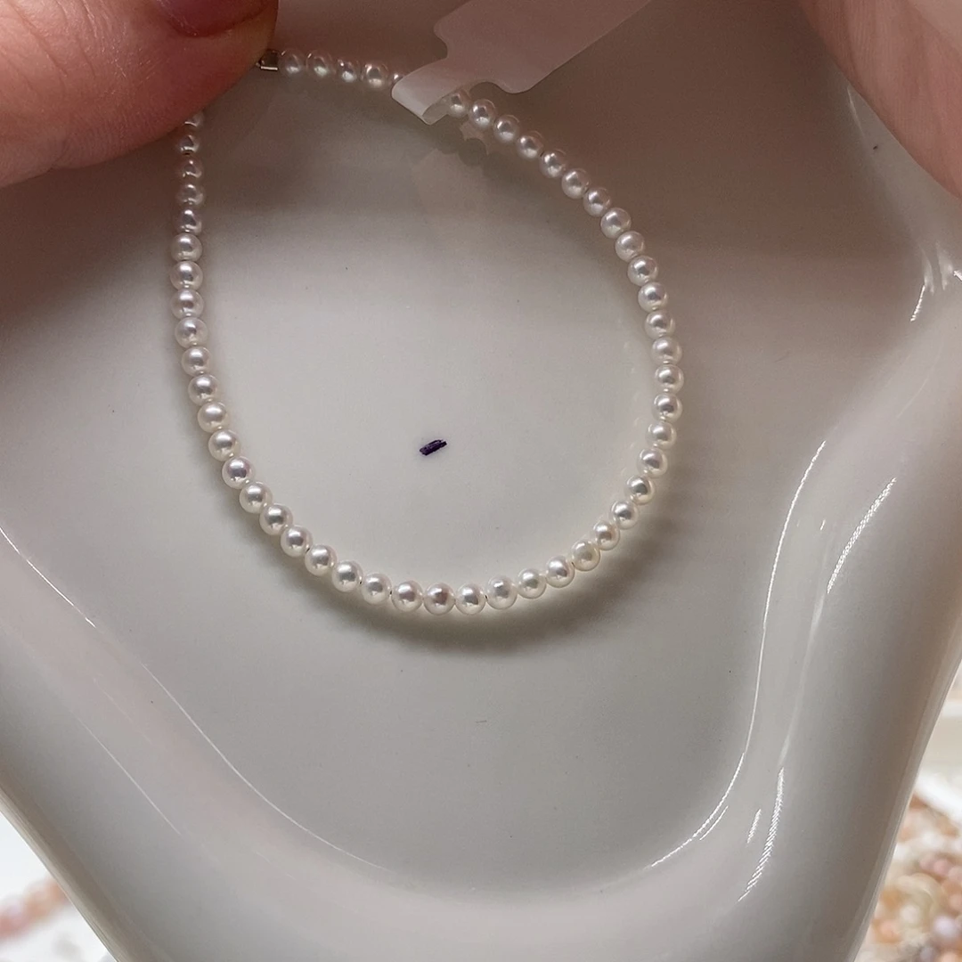 银S925镶嵌手绳淡水珍珠