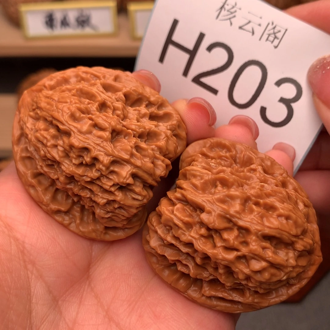 吊坠文玩核桃41+高炮凹地红皮涿鹿南疆石精对