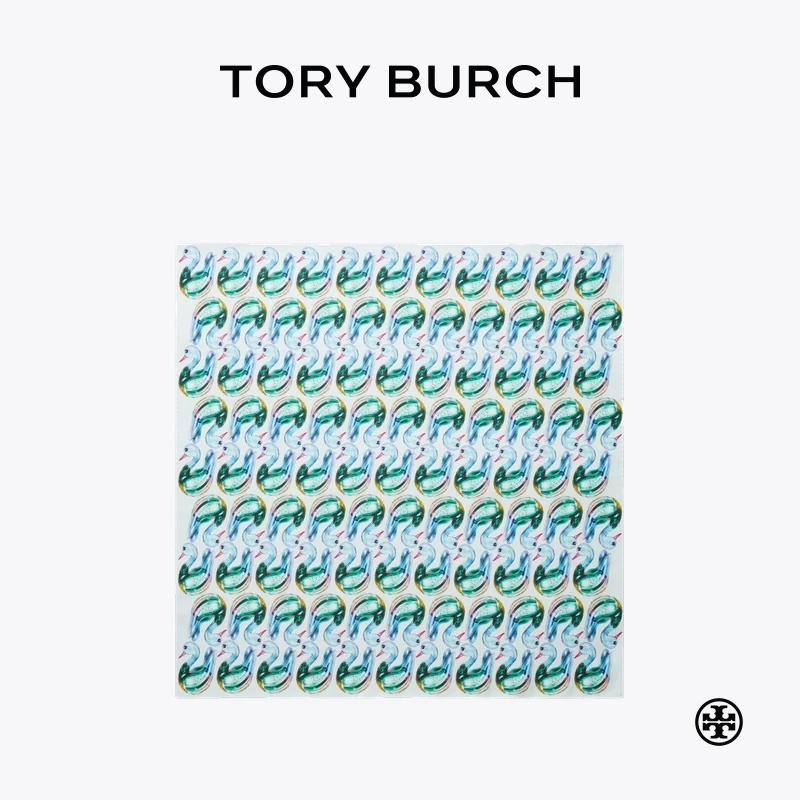 【礼遇】TORY BURCH 汤丽柏琦 小号桑蚕丝幸运鸭丝巾围巾 167417