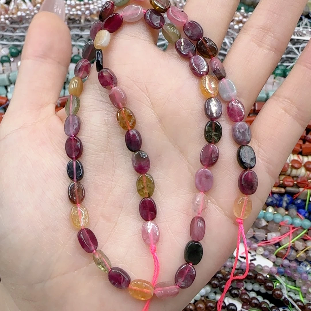 玛瑙/玉髓未镶嵌珠宝半成品碧玺片一条特价